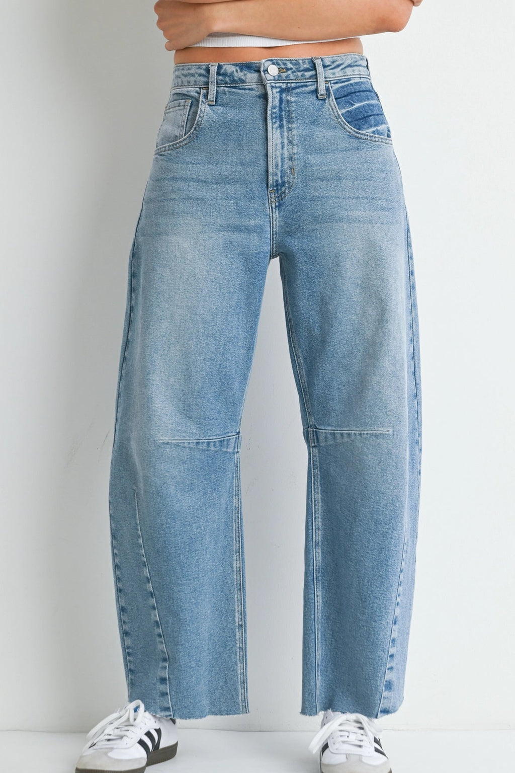 FLORENCE BARREL JEAN - LIGHT WASH