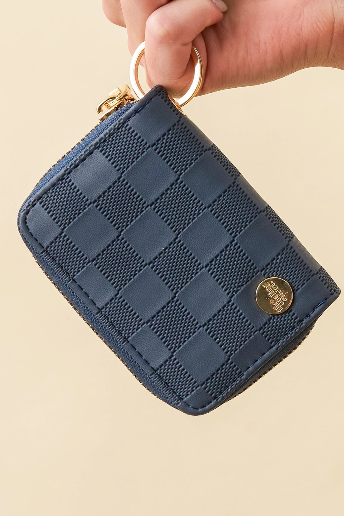 URBAN CHECK PLEATHER WALLET