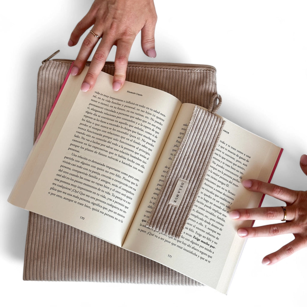 CORDUROY BOOK COVER + BOOK MARK