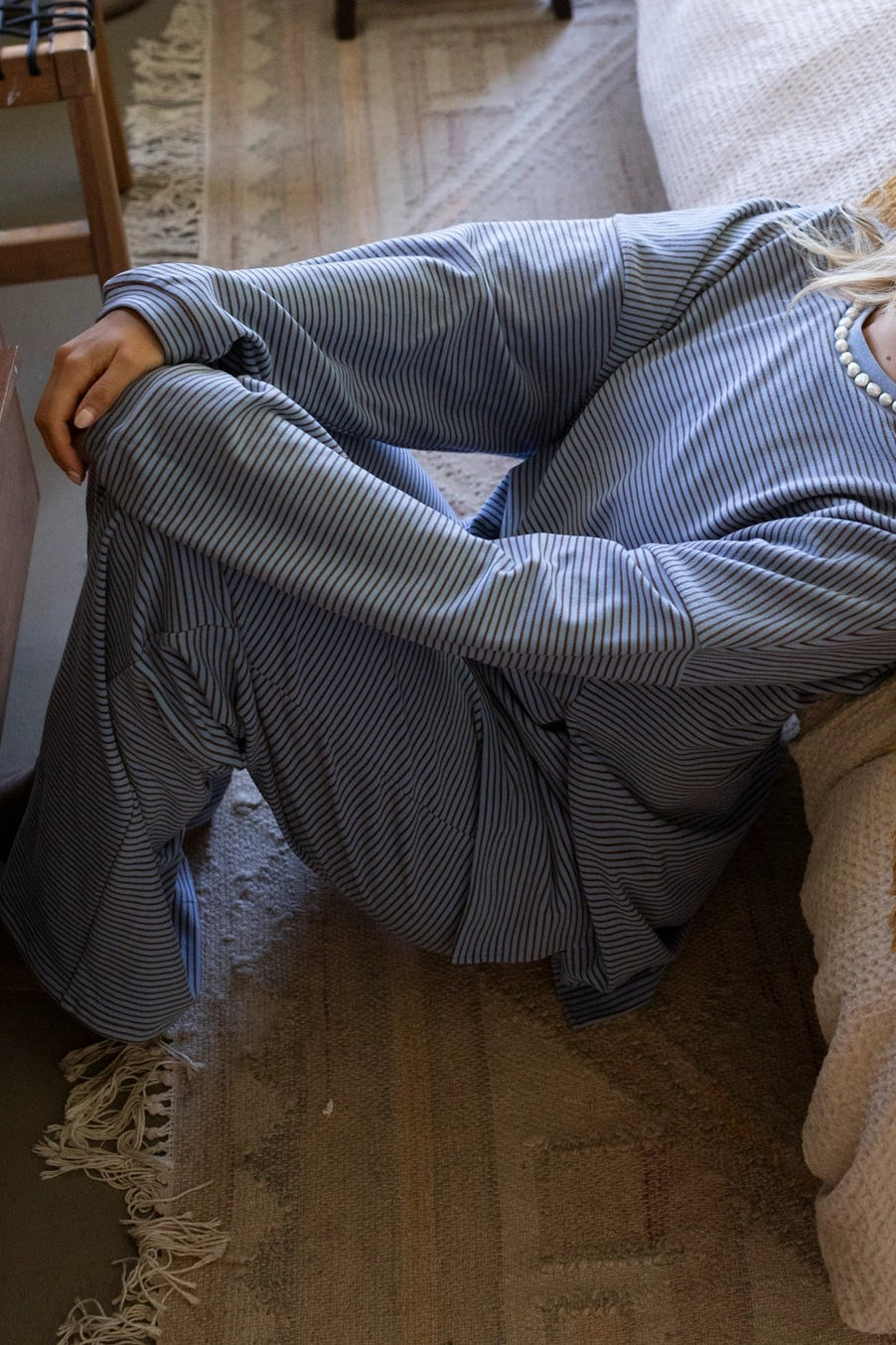 COASTLINE STRIPE FLEECE PANTS