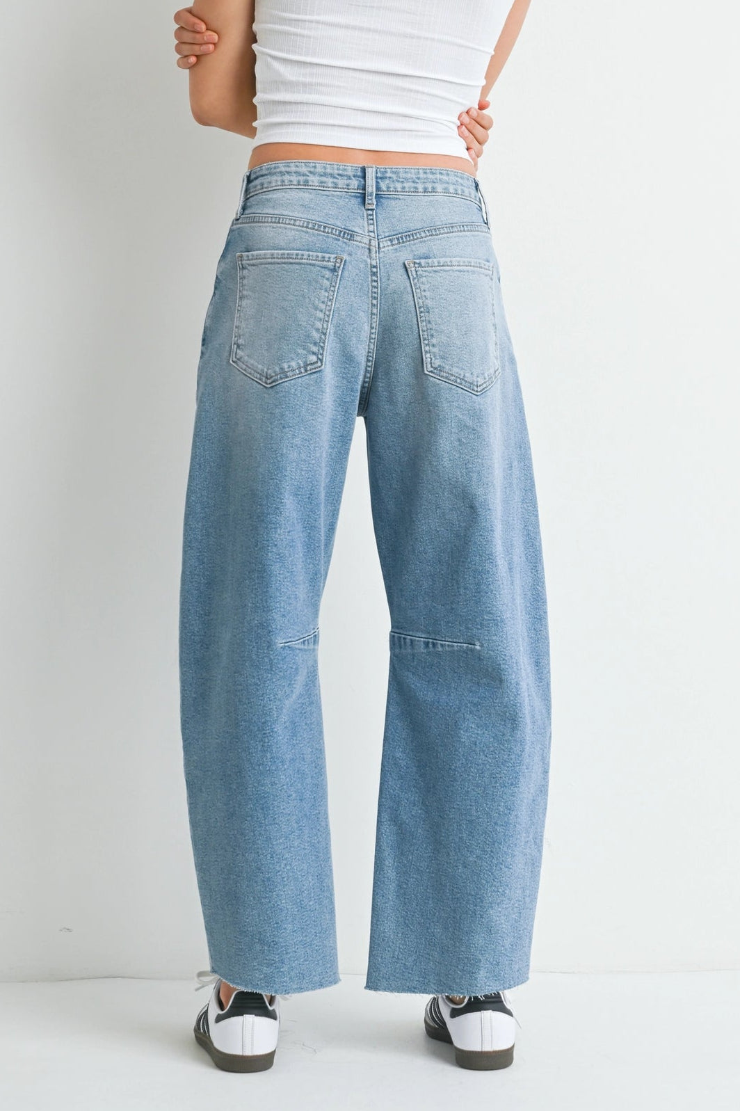 FLORENCE BARREL JEAN - LIGHT WASH