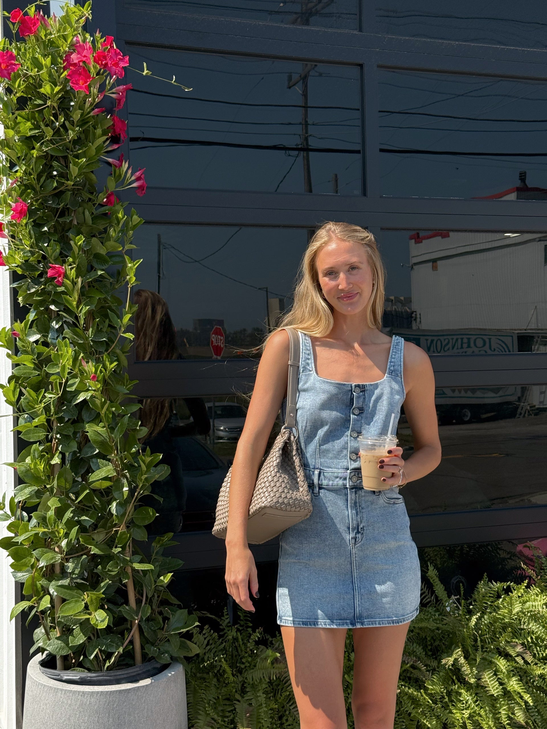 ROXY DENIM MINI DRESS