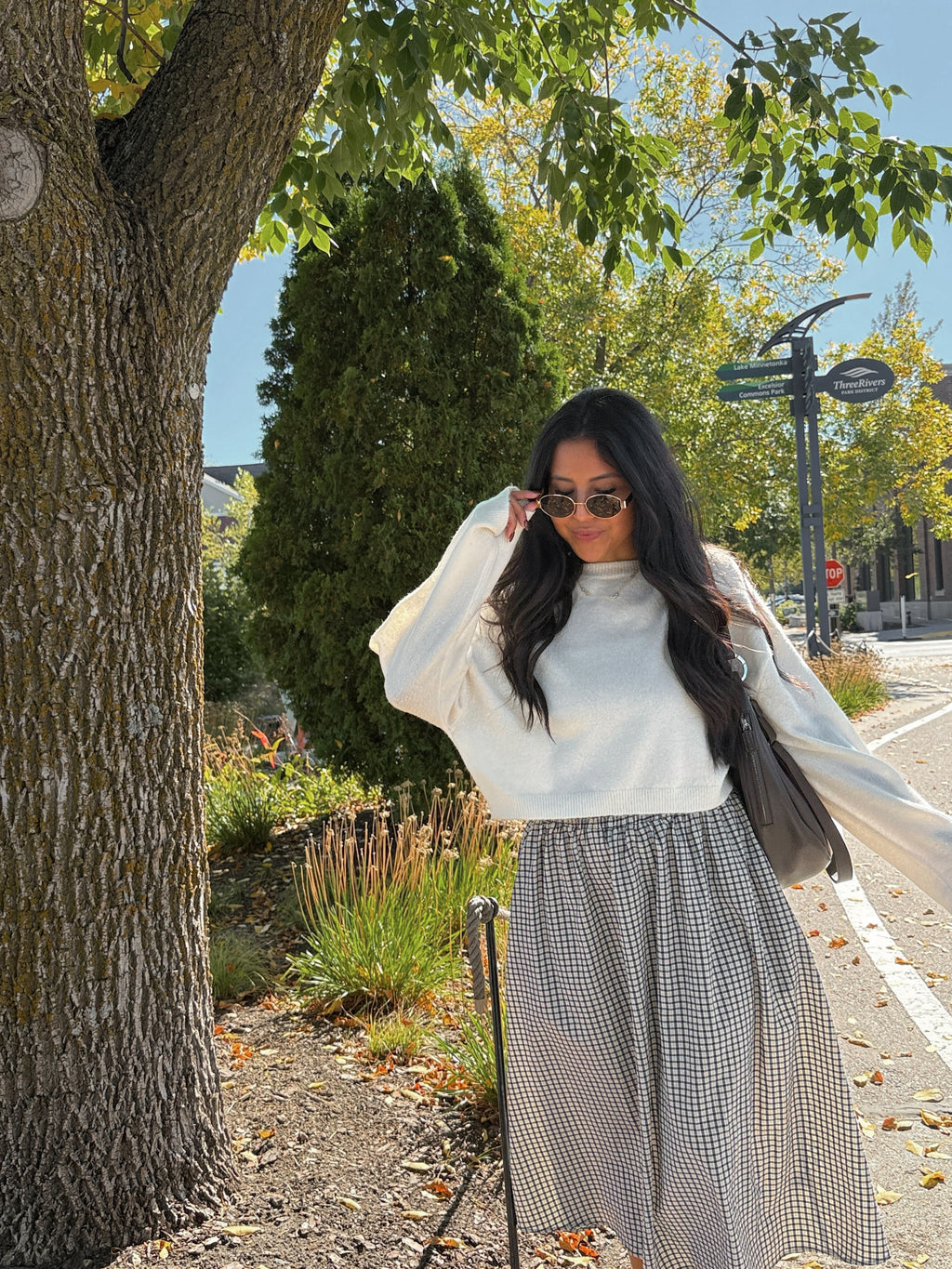 STARRY NIGHT PLAID SKIRT